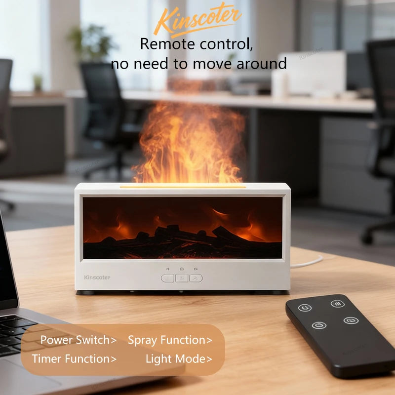 Cocoona | Firelight – Flame Effect Aroma Diffuser & LED Air Humidifier